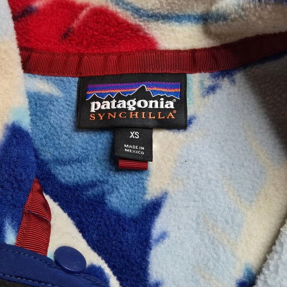 Patagonia Synchilla Fleece in Red, Blue, and Cream - Picture 8 of 11
